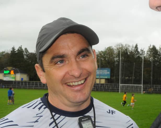 Allen Gaels manager James Flynn talks after Sunday's Connacht Gold Leitrim SFC Quarter Final with Ballinamore Sean O'Heslins Picture: Willie Donnellan