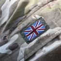 UK flag on a soldier's arm