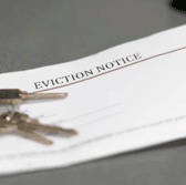 Eviction notice stock image