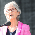 Catherine Connolly speaking at the National Ploughing Championships