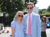 YouTuber Max Fosh and his girlfriend attend on day eight of the 2022 Wimbledon Championships at the All England Lawn Tennis and Croquet Club, Wimbledo