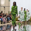 Models on the catwalk at the Patrick McDowell show at Yeomanry House, London, during London Fashion Week. Picture date: Saturday September 19, 2026.