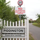 A sign for Piddington in Oxfordshire