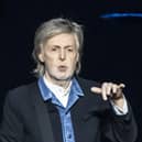 Paul McCartney on stage at the Got Back tour