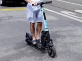 A person on an e-scooter