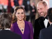 The Prince and Princess of Wales greet Tom Cruise at the Royal Film Performance of Digger, at the Odeon Luxe in Leicester Square, central London