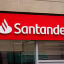 A Santander sign in Sheffield