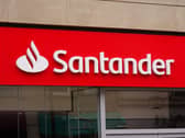 A Santander sign in Sheffield