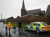 Police outside Drumcree Church