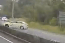 Garda car on the motorway