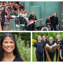 Kiêu Conroy from Mountmellick peformed with U2 in Mount Temple. Also pictured with fellow musicans in Music Generation Laois. 