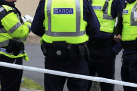 Galway at a taped off scene stock image