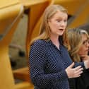 Housing Secretary Shirley-Anne Somerville speaks in the Scottish Parliament