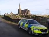 A PSNI vehicle near Drumcree Church on Tuesday