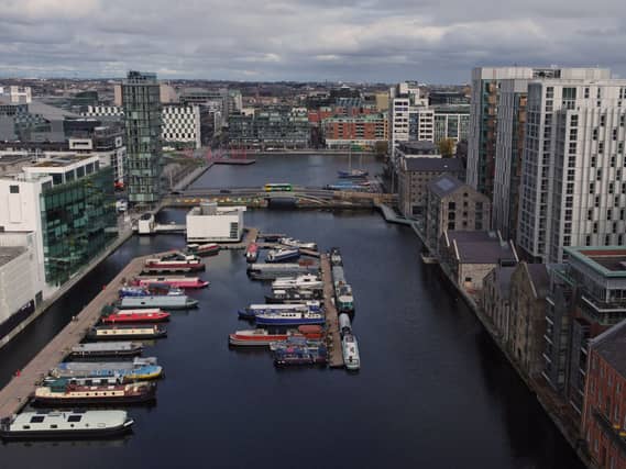 A general view Dublin’s Grand Canal dock