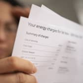 Person looking at energy bill