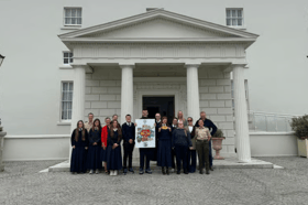 The students’ visit to Áras an Uachtaráin