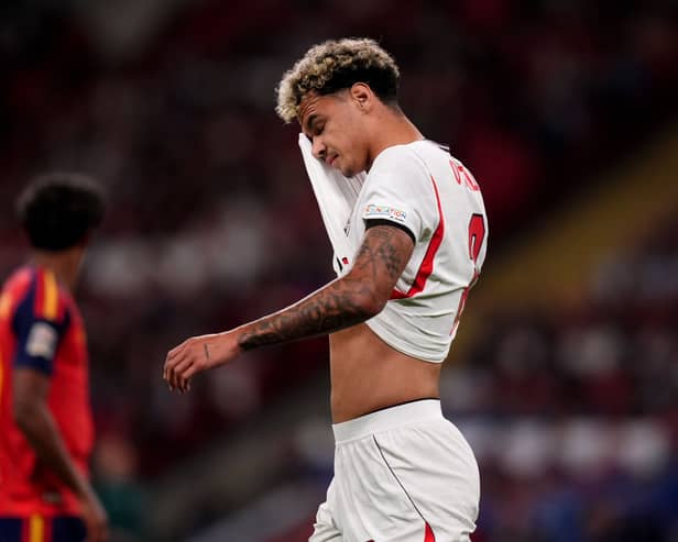 Nico O’Reilly wipes his face with his shirt