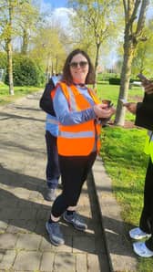 Liz O' Niell completes her 150th volunteer milestone at Carlow Town parkrun