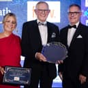 CEO of County Tipperary Chamber Michelle Aylward, Pat McGrath and Alan Burton, Vice President, Fiserv