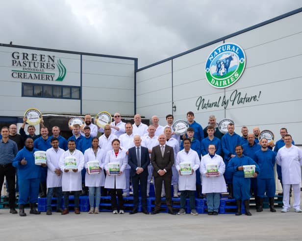 The team behind the awards success at Green Pastures Donegal Creamery and Natural Dairies, Convoy