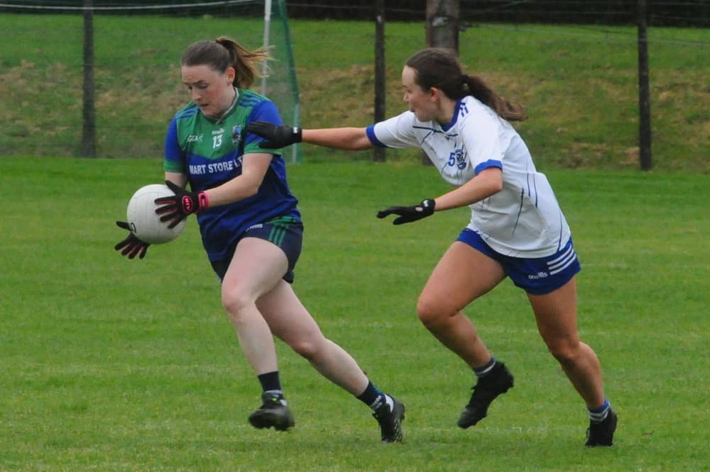 St Joseph's Carmel McGovern on the ball against St Mary's in Cloone Picture: Willie Donnellan