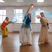 Performers from Y Dance take part in a rehearsal