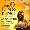 A poster promoting Carrick Musical Society's upcoming pantomime - The Lino King 