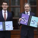 Public Expenditure Minister Jack Chambers and Finance Minister Simon Harris with the Budget 2027