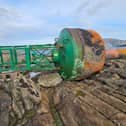 A Canandian Coast Guard buoy which washed on the rocks off Achill Island