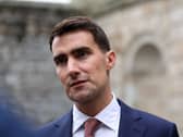 Public Expenditure Minister Jack Chambers speaks to the media outside Leinster House, Dublin, following the announcement of Budget 2027