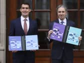 Public Expenditure Minister Jack Chambers and Finance Minister Simon Harris with Budget 2027
