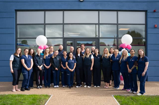 Staff at opening of Limerick Veterinary Hospital this Summer