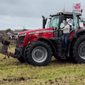 Pa McHugh after his record-breaking ploughing session