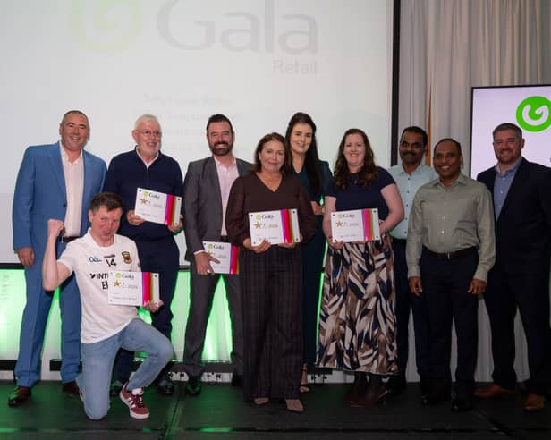 Representatives from winning stores across Mayo at  the Gala Excellence Awards.