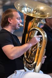 Adam Buttimer performing at the Main Guard