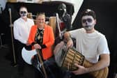 Mayor of Clonmel, Cllr Siobhan Ambrose launching the Zombie Walk with  Ross Boland and David McMenamin)