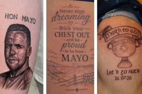 Pictured are the three special Mayo related tattoos that appeared on The 2 Johnnies Late Night Lock In which was shown on RTÉ Two.