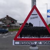A sign at the Garvaghy Road amid a stand-off over a parade route