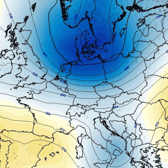 Weather map showing some big changes for the weekend