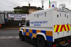 A PSNI vehicle at the Garvaghy Road