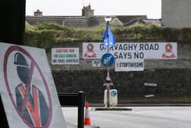 Posters at the Garvaghy Road in Portadown, Co Armagh