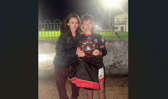 Tadgh Foden, captain with his mam, Una Healy