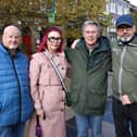 Garvaghy Road Residents' Coalition spokesman, Breandán Mac Cionnaith  with the family of Dermot McShane family at the Derry IPSC Gaza march on Saturday.