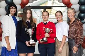 Jenny Williams (Principal), Maeve Walsh, Ava Connolly (Junior Masterchef), Róisín Hennessy (Deputy Principal)