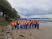 Dundalk National Learning Network at Blackrock beach, led by Clean Coasts officer Aine Lawless