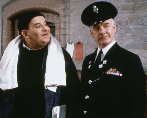Ronnie Barker and Fulton Mackay in Porridge