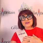 'Glamour Gran' Ann Marie Harper wearing a crown and sash