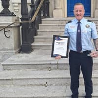 Congrats!: Carlow firefighter awarded Outstanding Bravery Award after saving a life