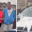 Philip and Kim English after their car was vandalised in August 2023